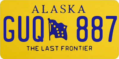 AK license plate GUQ887
