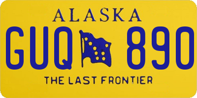 AK license plate GUQ890
