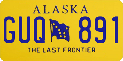 AK license plate GUQ891