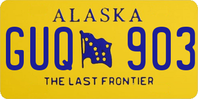 AK license plate GUQ903