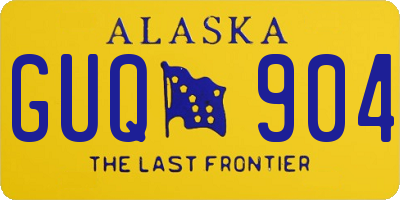AK license plate GUQ904