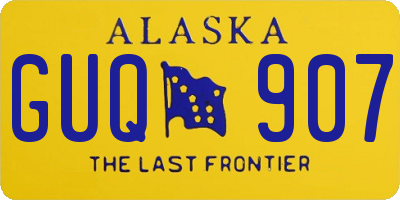 AK license plate GUQ907