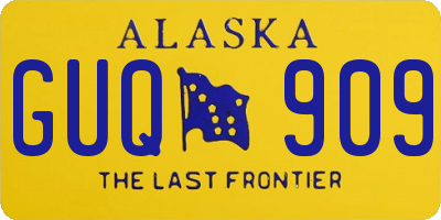 AK license plate GUQ909