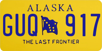 AK license plate GUQ917