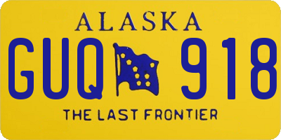 AK license plate GUQ918
