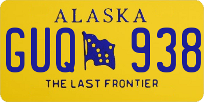 AK license plate GUQ938