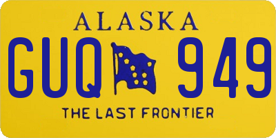 AK license plate GUQ949