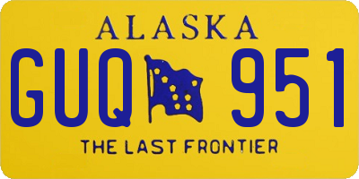 AK license plate GUQ951