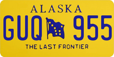AK license plate GUQ955