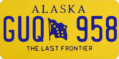 AK license plate GUQ958