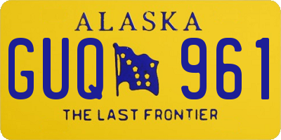 AK license plate GUQ961