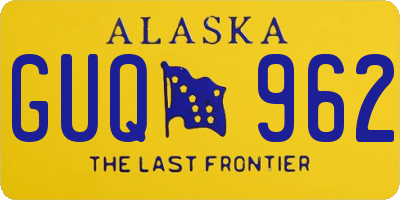 AK license plate GUQ962