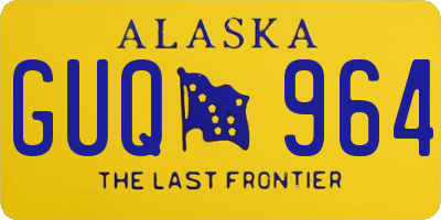 AK license plate GUQ964