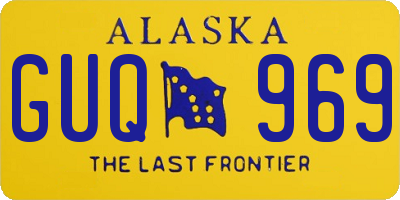 AK license plate GUQ969