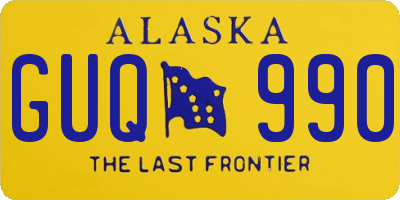 AK license plate GUQ990