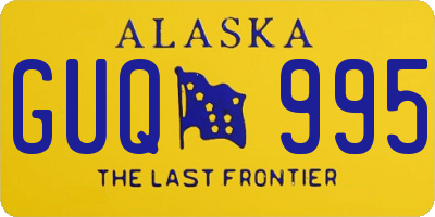 AK license plate GUQ995