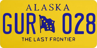 AK license plate GUR028