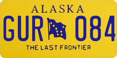 AK license plate GUR084