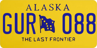 AK license plate GUR088