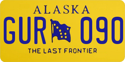 AK license plate GUR090