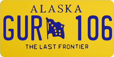 AK license plate GUR106