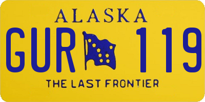 AK license plate GUR119