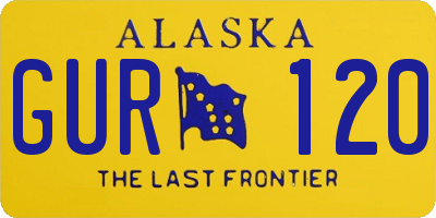 AK license plate GUR120