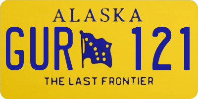 AK license plate GUR121