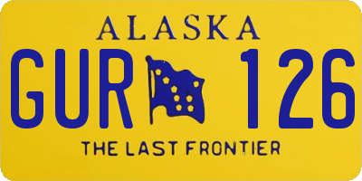 AK license plate GUR126