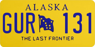 AK license plate GUR131