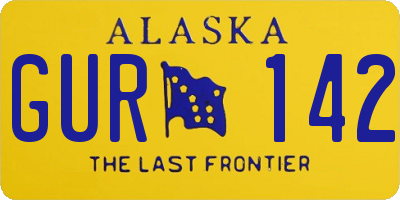 AK license plate GUR142