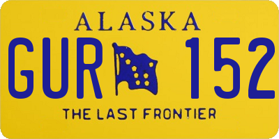 AK license plate GUR152