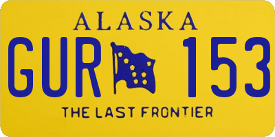 AK license plate GUR153