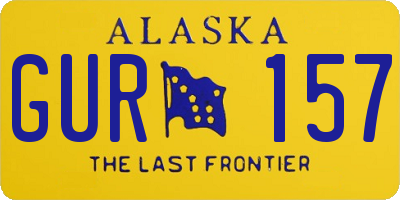 AK license plate GUR157
