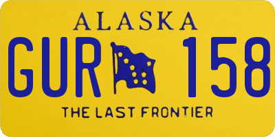 AK license plate GUR158