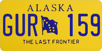 AK license plate GUR159