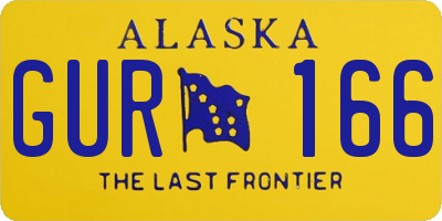 AK license plate GUR166