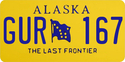 AK license plate GUR167