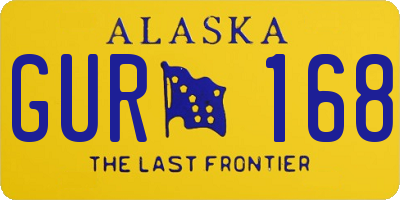 AK license plate GUR168