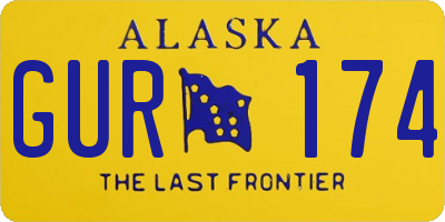 AK license plate GUR174