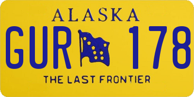 AK license plate GUR178