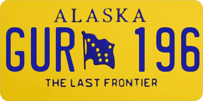 AK license plate GUR196