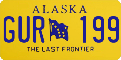 AK license plate GUR199