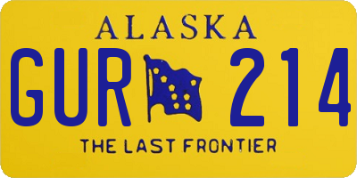 AK license plate GUR214