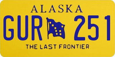 AK license plate GUR251