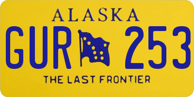 AK license plate GUR253