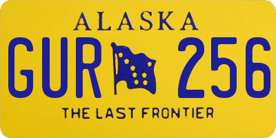 AK license plate GUR256