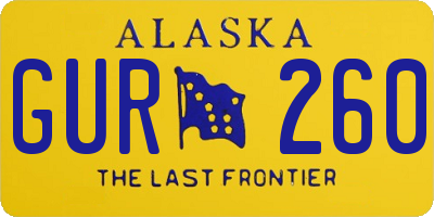 AK license plate GUR260