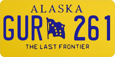 AK license plate GUR261