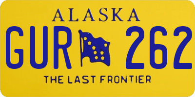 AK license plate GUR262